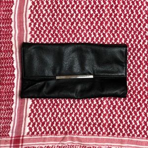 ⭐3/$30! Black Clutch • Faux leather • snap closure